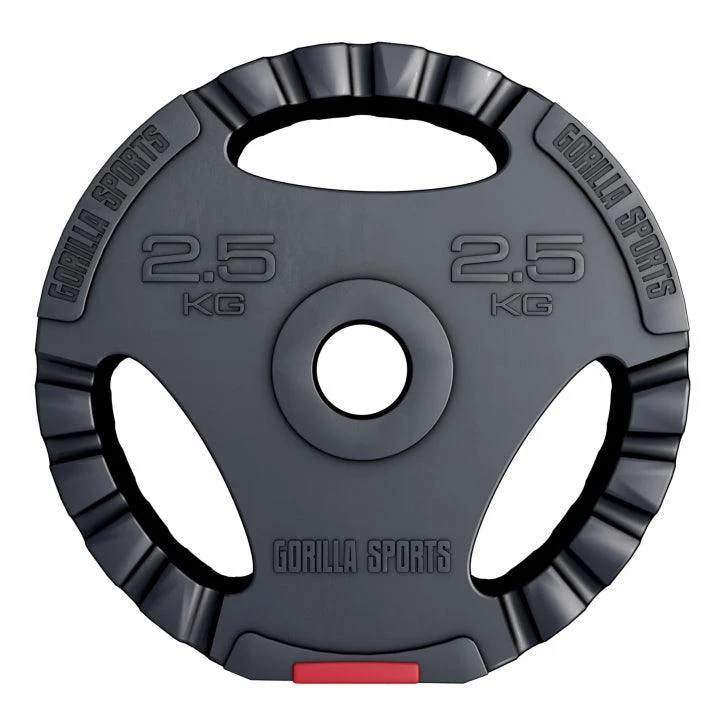 Disco de pesas de vinilo con triple agarre 1,25 -15kg: imagen 2